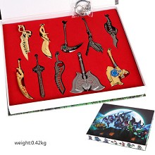 dota刀塔联盟模型游戏周边英雄合金立体武器套装钥匙扣