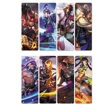 王者荣耀 8个一版装PVC半透明书签（5套起批）