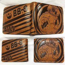 星球大战BB-8 棕色短款压纹二折钱包