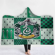 150x200CM哈利波特Slytherin北极绒连帽毛毯 斗篷毯(4天定做)