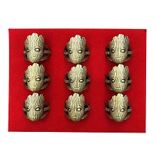 银河护卫队Groot 古铜戒指（9款一套）