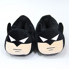 28CM黑蝙蝠侠全包脚毛毛鞋保暖毛绒鞋子