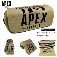 APEX Legends 帆布双层拉链翻盖笔袋