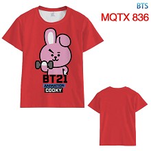 BTS BT21 莫代尔全彩短袖T恤MQTX 836