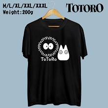龙猫 黑色纯棉短袖T恤