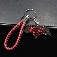 复仇者联盟2件套金属钥匙扣 蝙蝠盾牌红+红皮绳