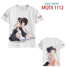 你的名字 全彩印花短袖T恤 MQTX1112