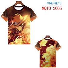 海贼王艾斯 欧码全彩印花短袖T恤 MQTO-2005