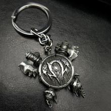 魔兽世界部落钥匙扣吸塑装 银色