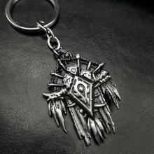 魔兽世界部落钥匙扣吸塑装 银色