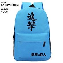 进击的巨人 丝印涤纶帆布双肩背包书包