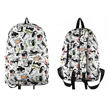 黑白熊 棉仿尼龙复合防水布背包双肩包