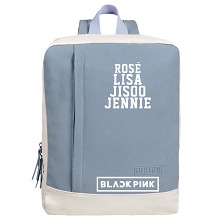 Black Pink组合韩版可爱学生女包双肩包休闲书包 蓝色