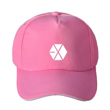 EXO 太阳帽 鸭舌帽 棒球帽 粉色