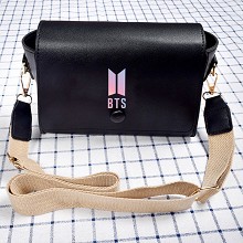 BTS 应援同款女士休闲包斜挎小方包单肩包 黑色