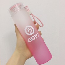 GOT7玻璃杯专辑演唱会周边同款水杯 粉色