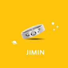 BTS 防弹少年团Q版JIMIN 钛钢戒指 指环 银色18mm