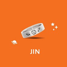 BTS 防弹少年团Q版JIN 钛钢戒指 指环 银色18mm