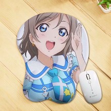 lovelive 3d立体硅胶鼠标垫 透明吸塑盒包装