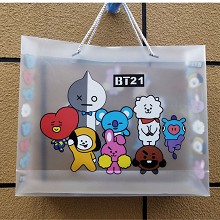 防弹少年团BTS BT21  PVC透明袋子 购物袋