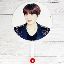 BTS防弹少年团 SUGA 同款应援扇 圆扇子胶扇