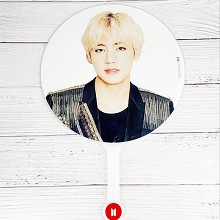BTS防弹少年团 V 同款应援扇 圆扇子胶扇