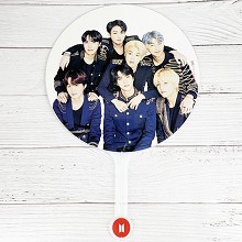 BTS防弹少年团 多人组 同款应援扇 圆扇子胶扇