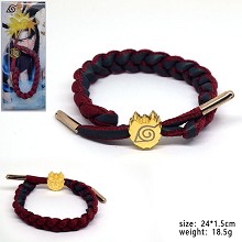 火影忍者手带手绳酒红色