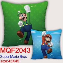 超级玛丽 双面方抱枕45X45CM MQF2043