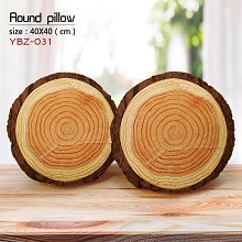 YBZ031-树木年轮 个性细毛绒圆形抱枕