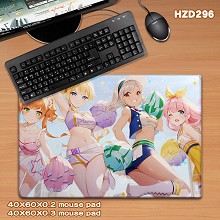 HZD296-少女咖啡枪2双生视界 游戏40X60橡胶课桌垫 鼠标垫
