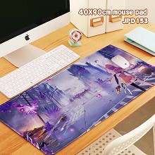 JPD153-少女咖啡枪2双生视界 游戏 40X90X0.3锁边加厚键盘垫