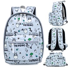 龙猫 加厚涤纶斜纹防水料双肩包背包