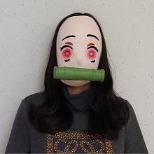 鬼灭之刃 灶门祢豆子 COSPLAY 乳胶头套...