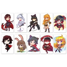 RWBY-11 10个一版装磨砂卡贴（5套起批）