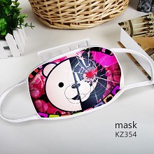 KZ354-弹丸论破黑白熊动漫彩印太空棉口罩