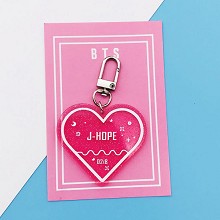 BTS J-HOPE爱心闪粉 亚克力 匙扣