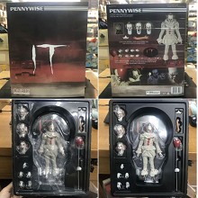 正版MEZCO 蚂蚁 小丑回魂 IT Pennywise人偶 模型 手办 布衣