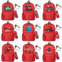 AMONG US 大号背包+笔袋文具盒组合防水帆布尼龙笔袋背包