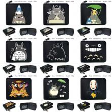 龙猫 全包拉链UV印花二折皮钱包