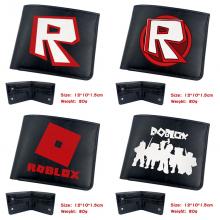 ROBLOX虚拟世界 动漫软真皮短款磁扣对折钱包