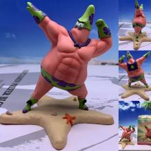 海绵宝宝 Q版 泳装派大星 沙滩海星手办(肌肉款)