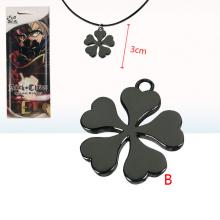 黑色五叶草 钥匙扣/项链/耳环/四坠匙扣